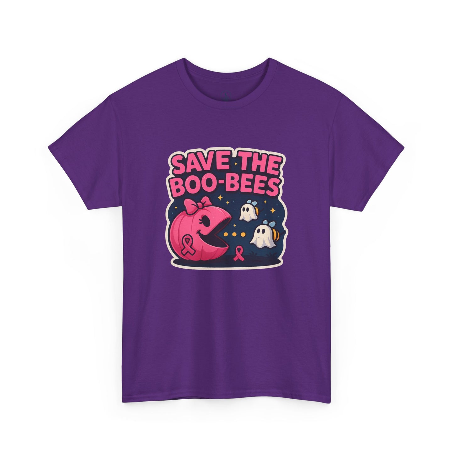 Save the Boo-Bees Unisex Tee | Breast Cancer Awareness Shirt, Halloween Apparel, Ghost Theme, Gift for Her, Support the Cause