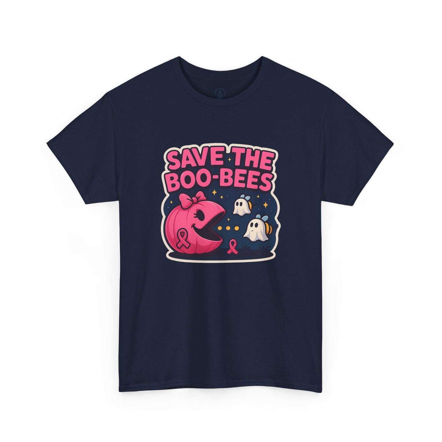 Save the Boo-Bees Unisex Tee | Breast Cancer Awareness Shirt, Halloween Apparel, Ghost Theme, Gift for Her, Support the Cause