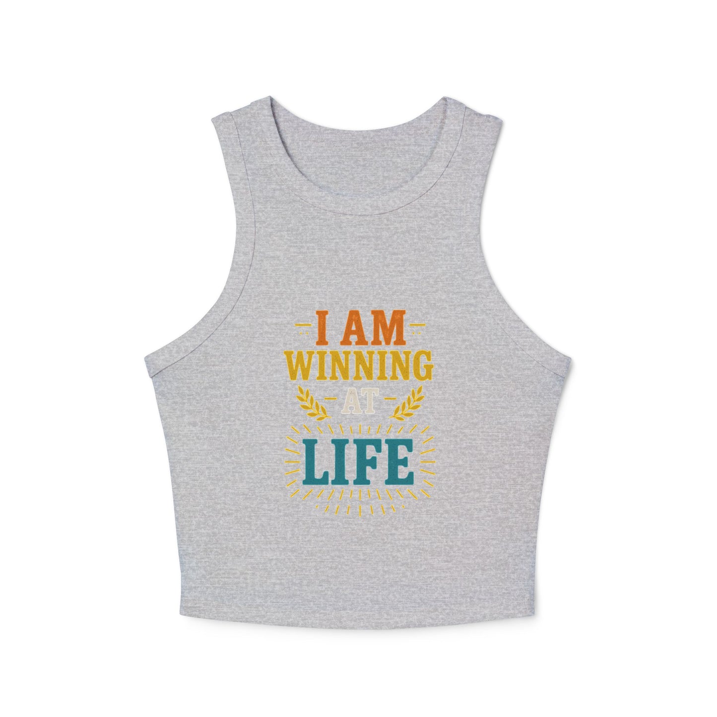 Motivational Tank Top, Women's Racer Tank, Winning at Life Tee, Funny Gift Shirt, Casual Wear, Birthday Present Apparel