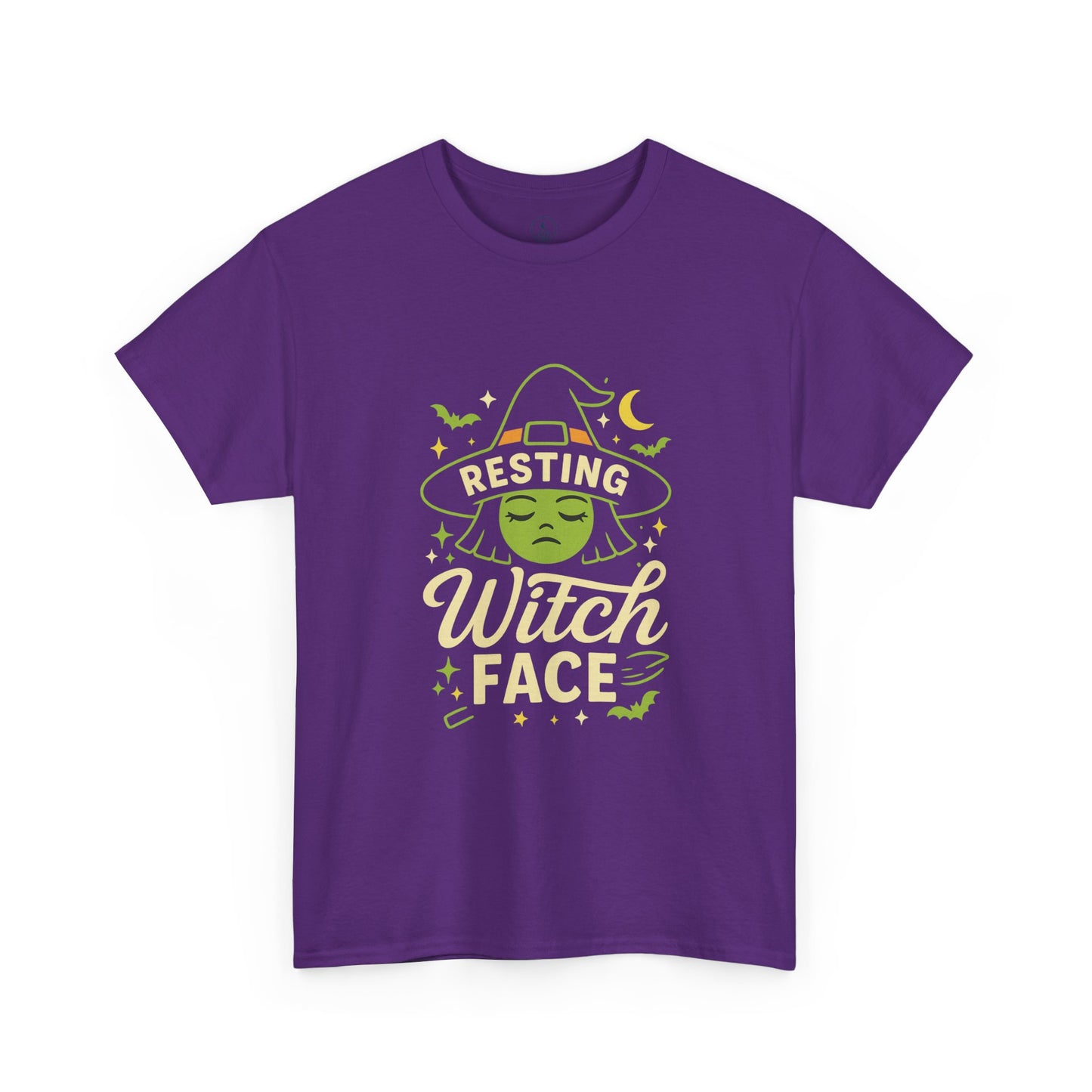 Resting Witch Face Unisex Cotton Tee, Halloween T-Shirt, Witchy Shirt, Gift for Her, Spooky Apparel, Casual Fall Wear