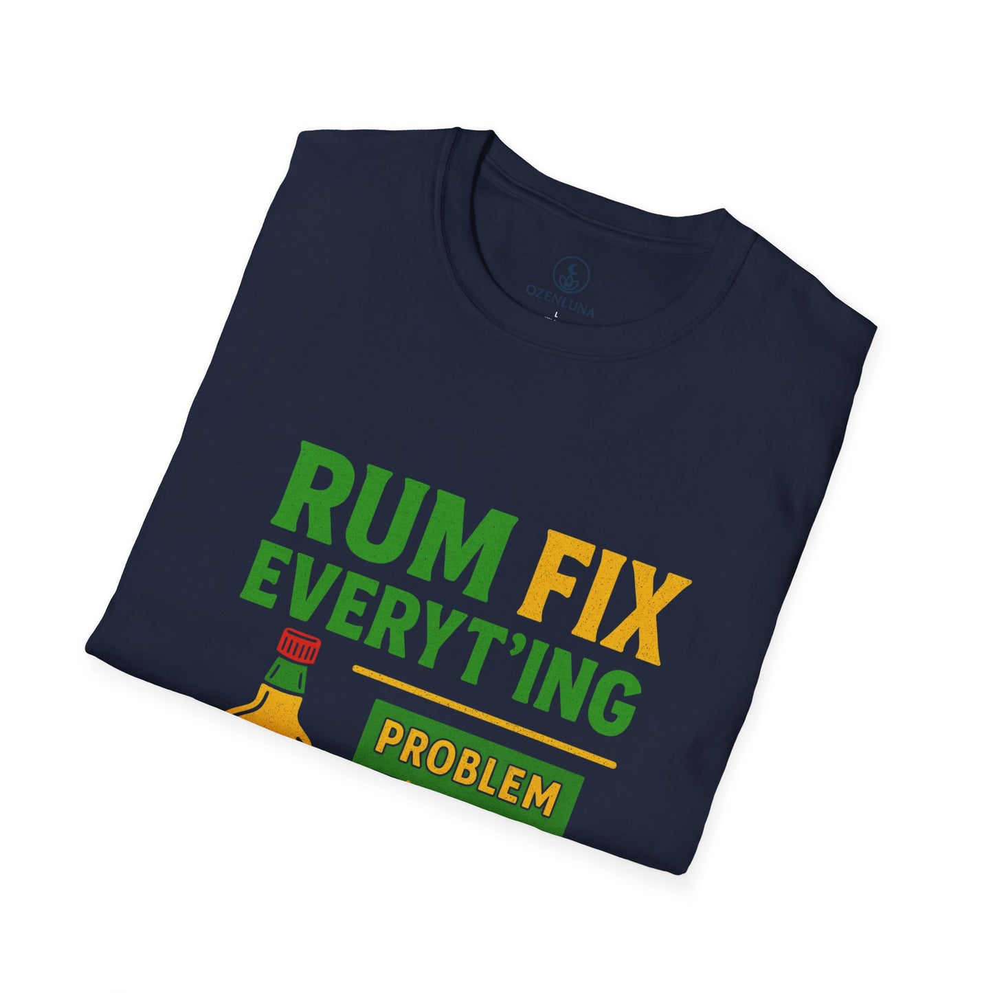 Humorous Rum Fix T-Shirt, Funny Gift for Friends, Tropical Party Tee, Casual Summer Wear, Beach Vibes