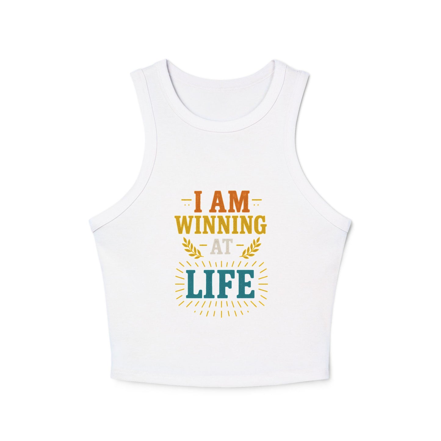 Motivational Tank Top, Women's Racer Tank, Winning at Life Tee, Funny Gift Shirt, Casual Wear, Birthday Present Apparel