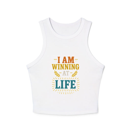 Motivational Tank Top, Women's Racer Tank, Winning at Life Tee, Funny Gift Shirt, Casual Wear, Birthday Present Apparel