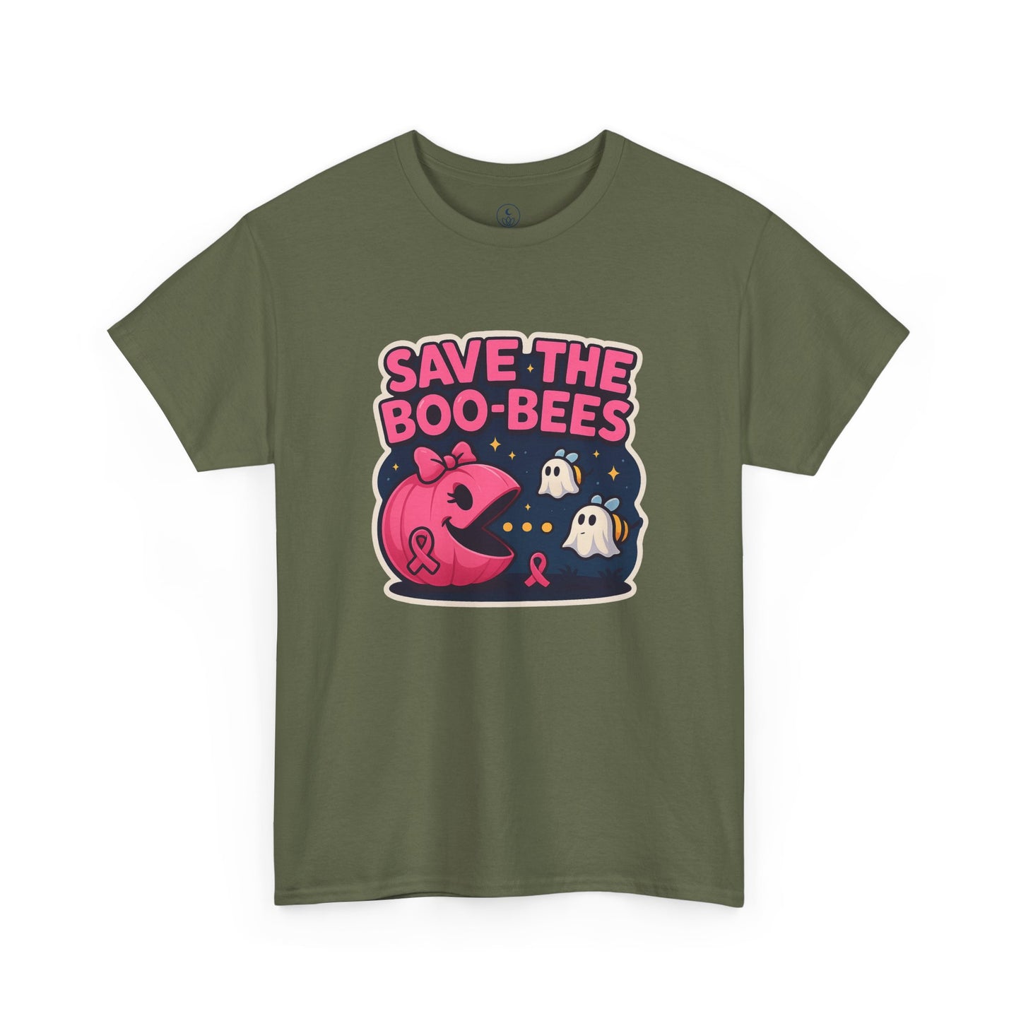 Save the Boo-Bees Unisex Tee | Breast Cancer Awareness Shirt, Halloween Apparel, Ghost Theme, Gift for Her, Support the Cause