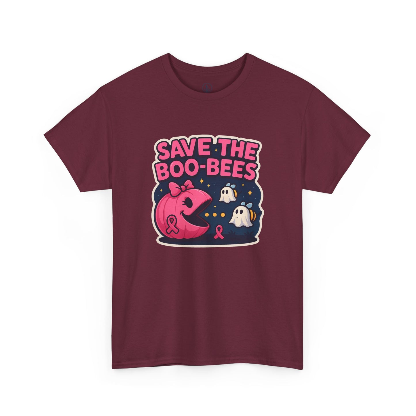 Save the Boo-Bees Unisex Tee | Breast Cancer Awareness Shirt, Halloween Apparel, Ghost Theme, Gift for Her, Support the Cause