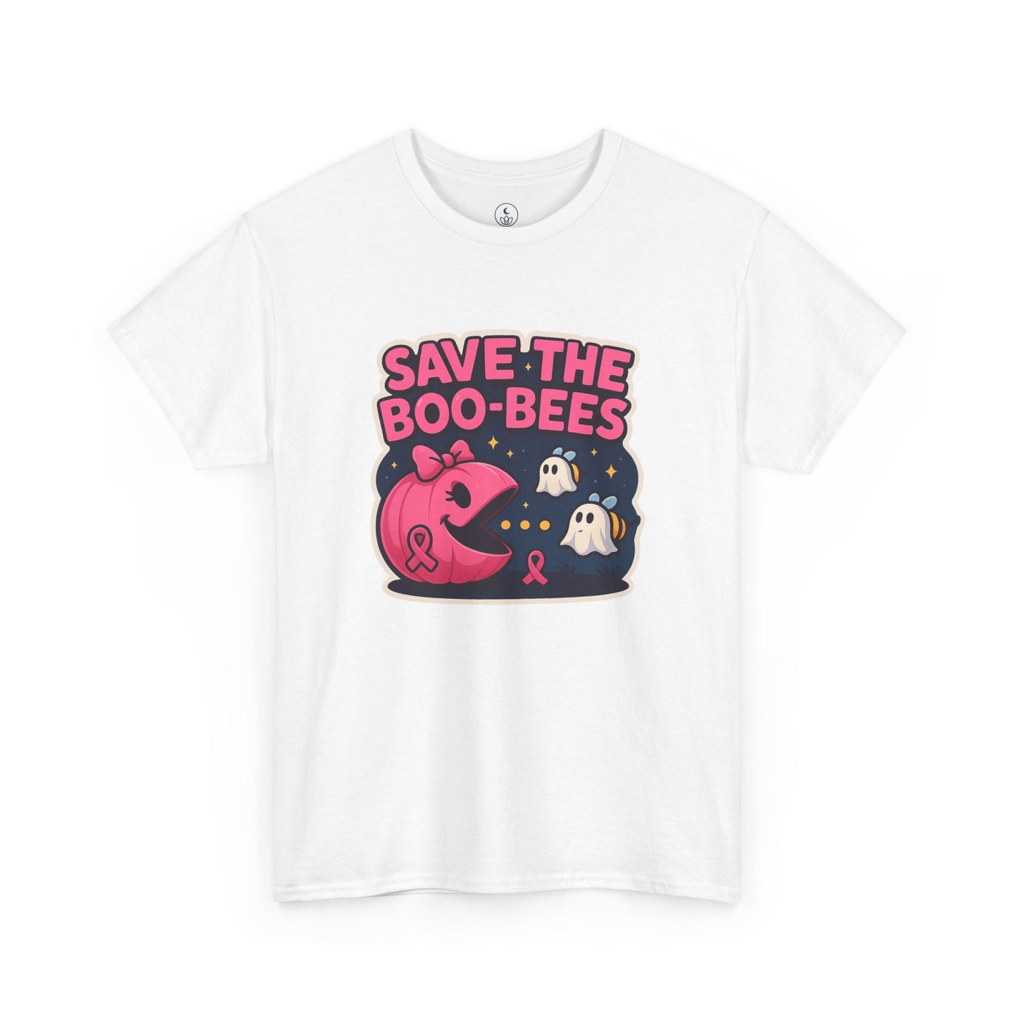 Save the Boo-Bees Unisex Tee | Breast Cancer Awareness Shirt, Halloween Apparel, Ghost Theme, Gift for Her, Support the Cause