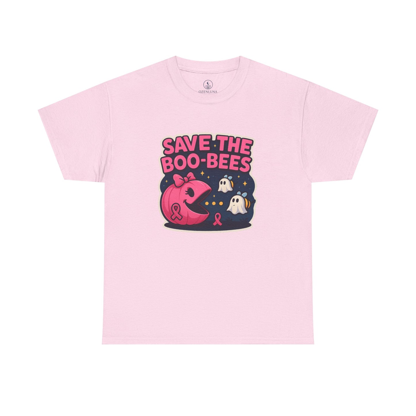 Save the Boo-Bees Unisex Tee | Breast Cancer Awareness Shirt, Halloween Apparel, Ghost Theme, Gift for Her, Support the Cause