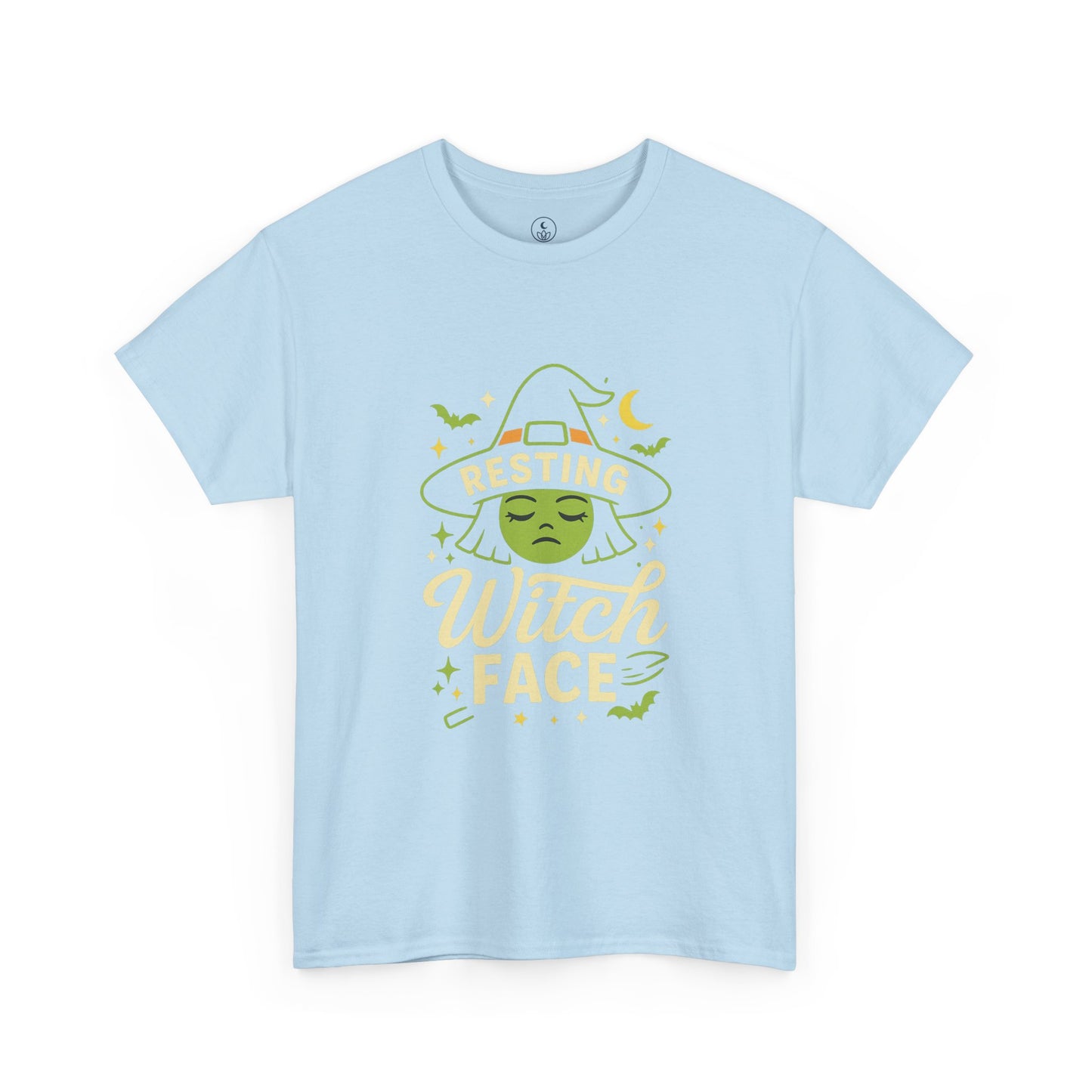 Resting Witch Face Unisex Cotton Tee, Halloween T-Shirt, Witchy Shirt, Gift for Her, Spooky Apparel, Casual Fall Wear