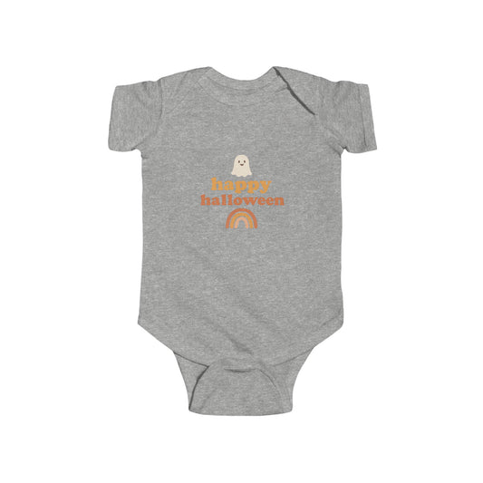 Happy Halloween Infant Bodysuit, Cute Baby Halloween Outfit, Newborn Halloween Costume, Toddler Ghost Apparel, Seasonal Baby Wear