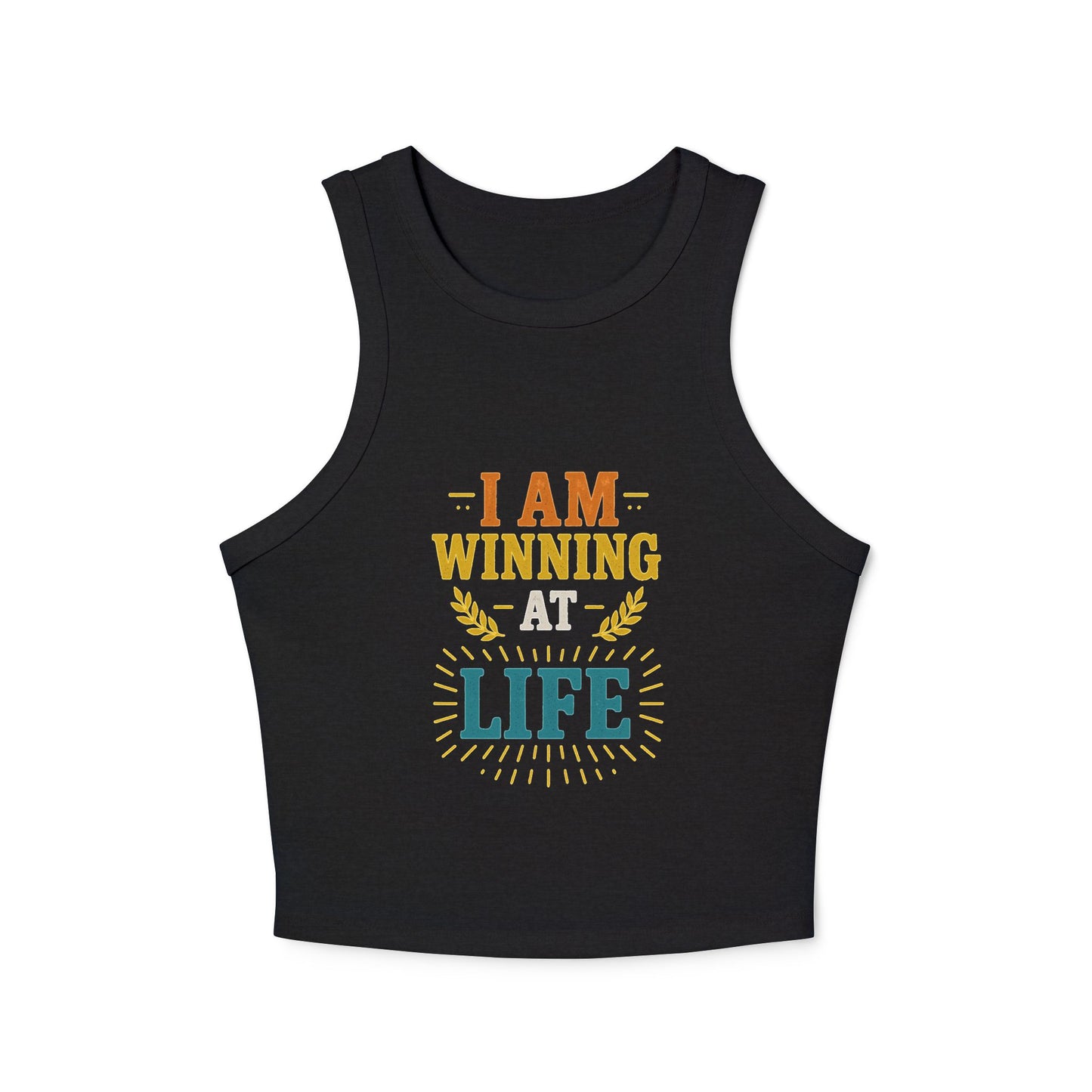 Motivational Tank Top, Women's Racer Tank, Winning at Life Tee, Funny Gift Shirt, Casual Wear, Birthday Present Apparel