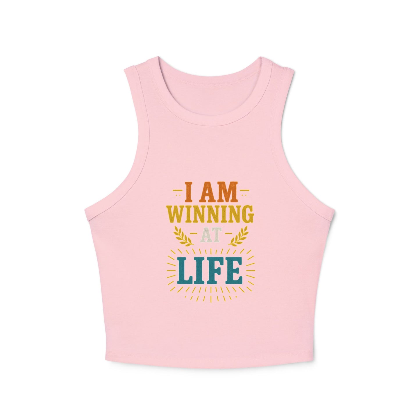 Motivational Tank Top, Women's Racer Tank, Winning at Life Tee, Funny Gift Shirt, Casual Wear, Birthday Present Apparel