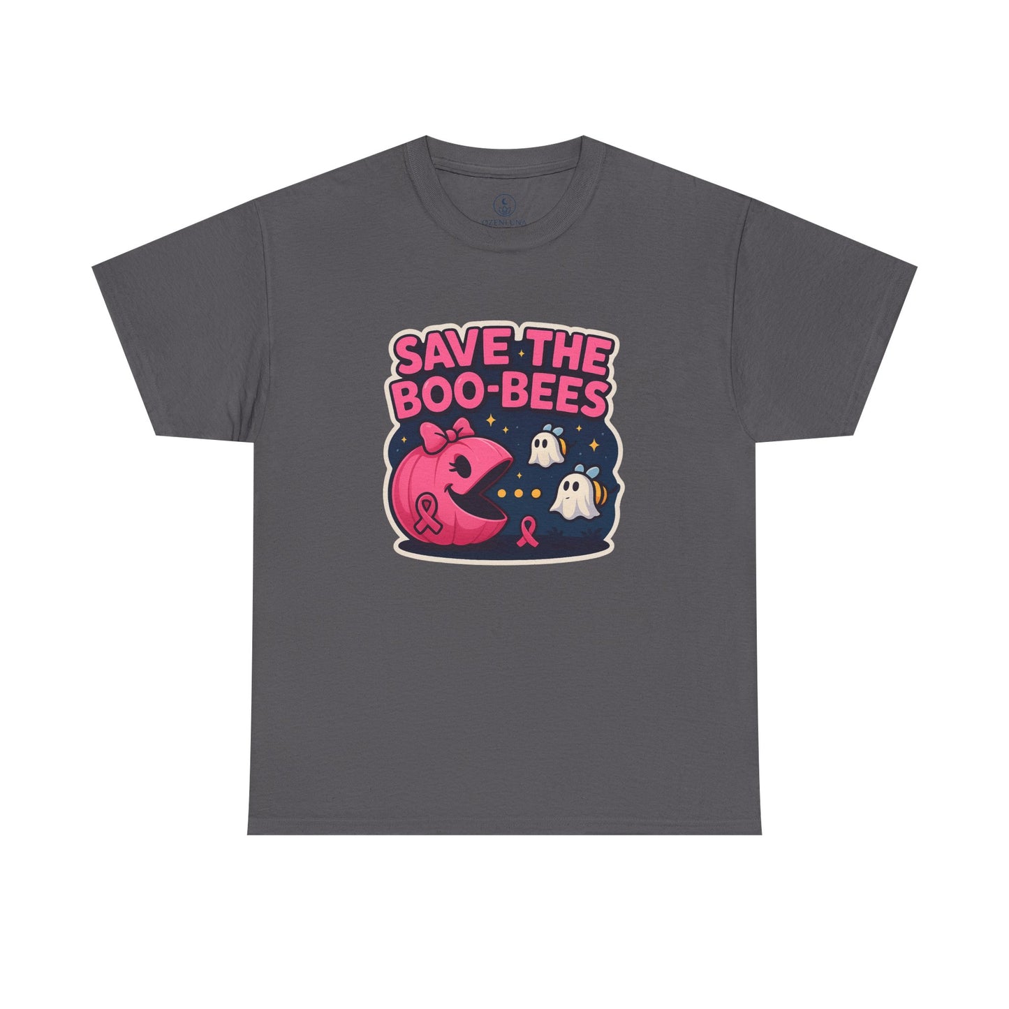 Save the Boo-Bees Unisex Tee | Breast Cancer Awareness Shirt, Halloween Apparel, Ghost Theme, Gift for Her, Support the Cause