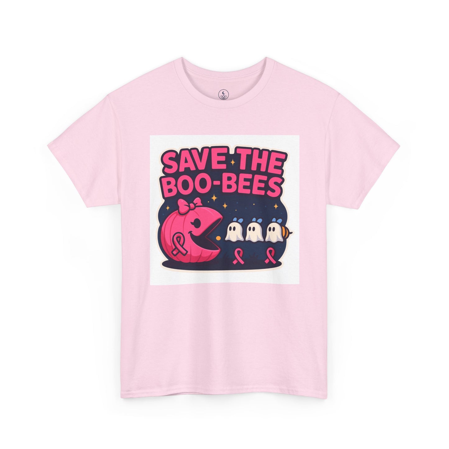 Breast Cancer Awareness Tee, Save the Boo-Bees Shirt, Unisex Cotton T-Shirt, Funny Awareness Gift, Pink Ribbon Apparel, Halloween Humor Tee
