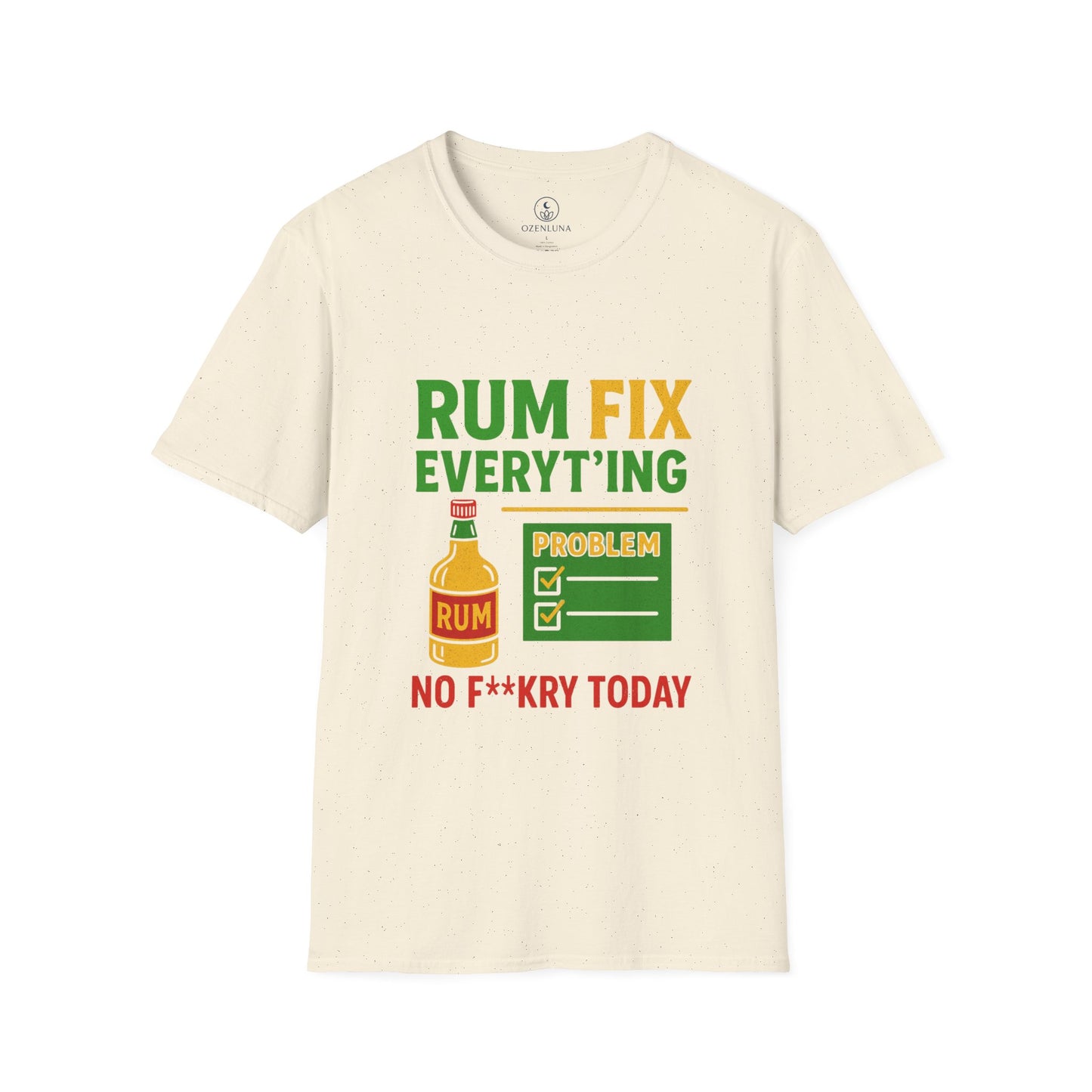 Humorous Rum Fix T-Shirt, Funny Gift for Friends, Tropical Party Tee, Casual Summer Wear, Beach Vibes