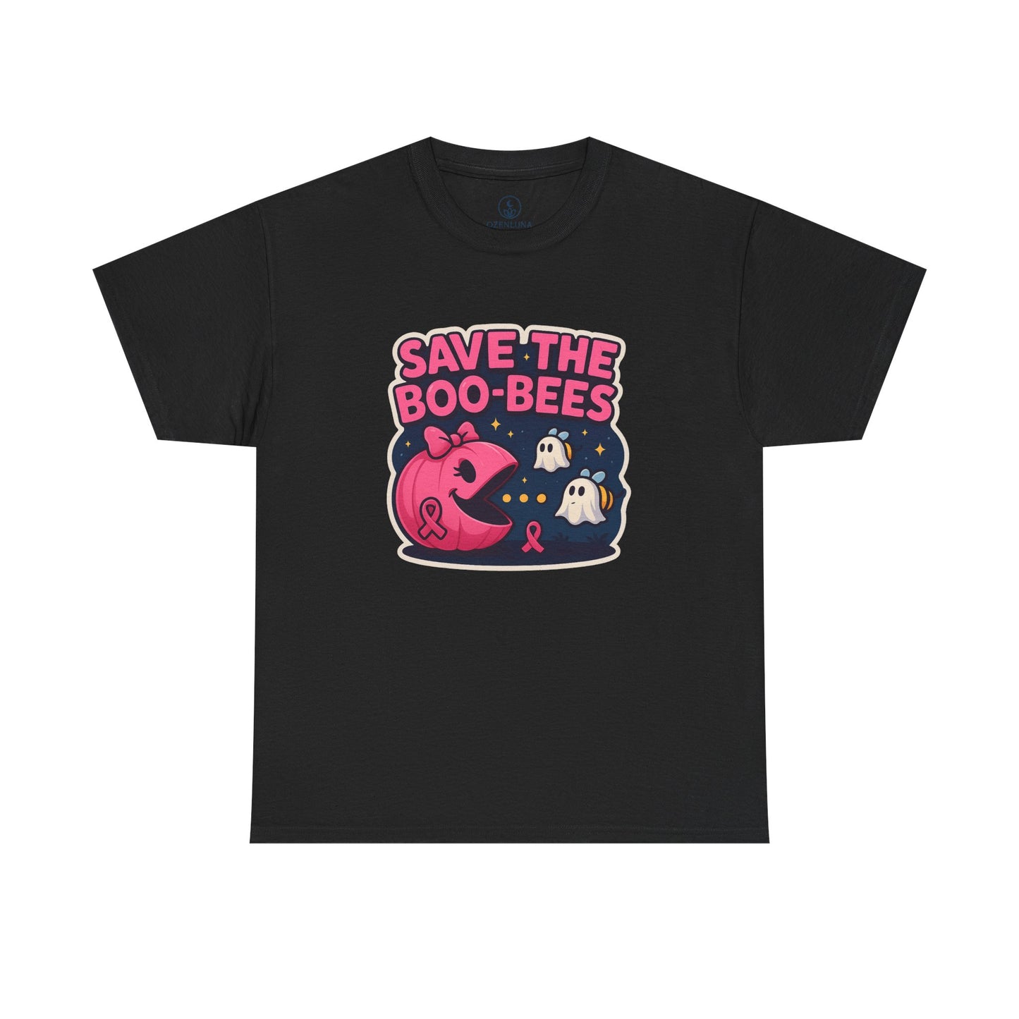 Save the Boo-Bees Unisex Tee | Breast Cancer Awareness Shirt, Halloween Apparel, Ghost Theme, Gift for Her, Support the Cause