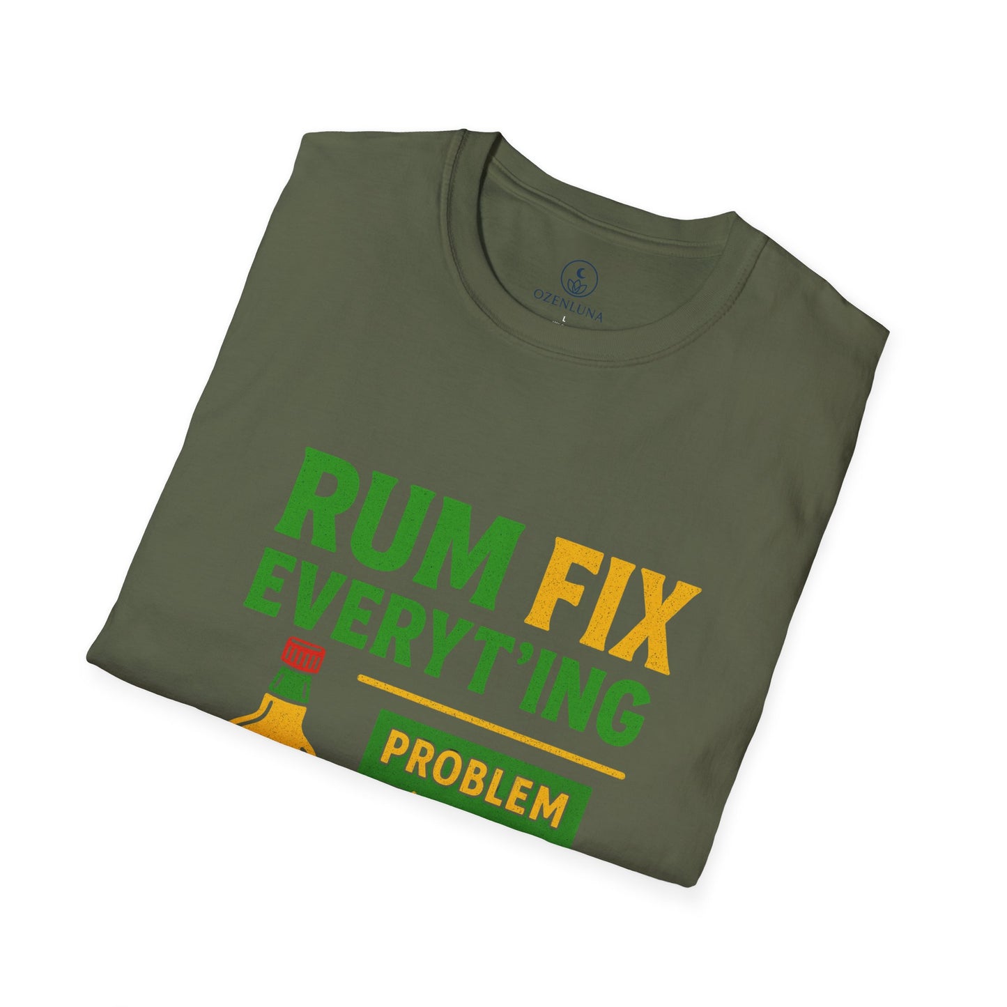 Humorous Rum Fix T-Shirt, Funny Gift for Friends, Tropical Party Tee, Casual Summer Wear, Beach Vibes
