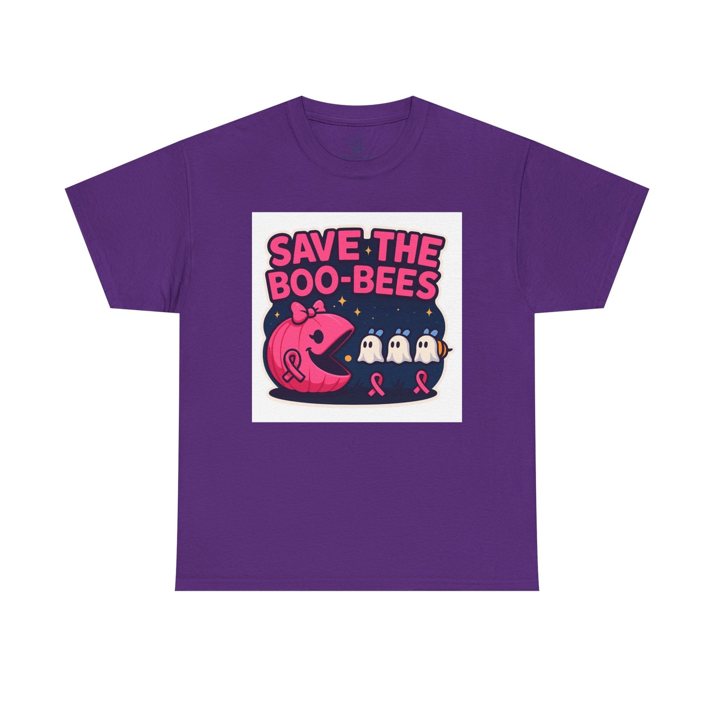 Breast Cancer Awareness Tee, Save the Boo-Bees Shirt, Unisex Cotton T-Shirt, Funny Awareness Gift, Pink Ribbon Apparel, Halloween Humor Tee