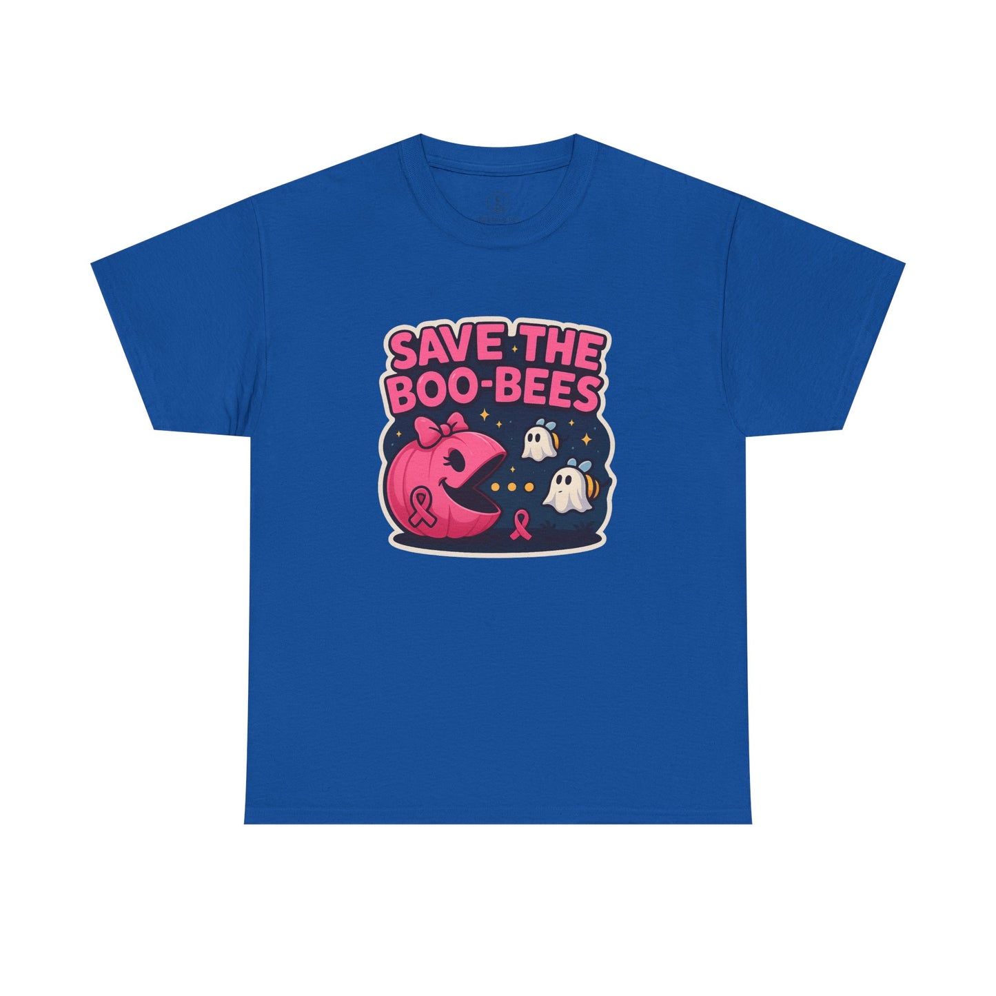 Save the Boo-Bees Unisex Tee | Breast Cancer Awareness Shirt, Halloween Apparel, Ghost Theme, Gift for Her, Support the Cause