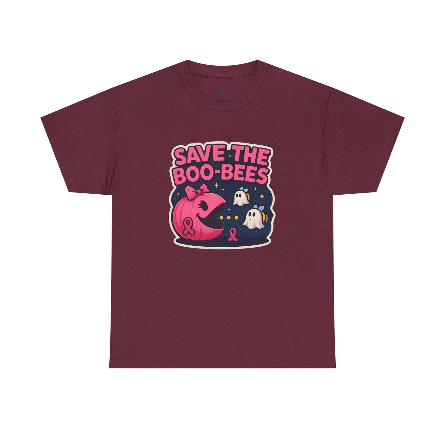 Save the Boo-Bees Unisex Tee | Breast Cancer Awareness Shirt, Halloween Apparel, Ghost Theme, Gift for Her, Support the Cause