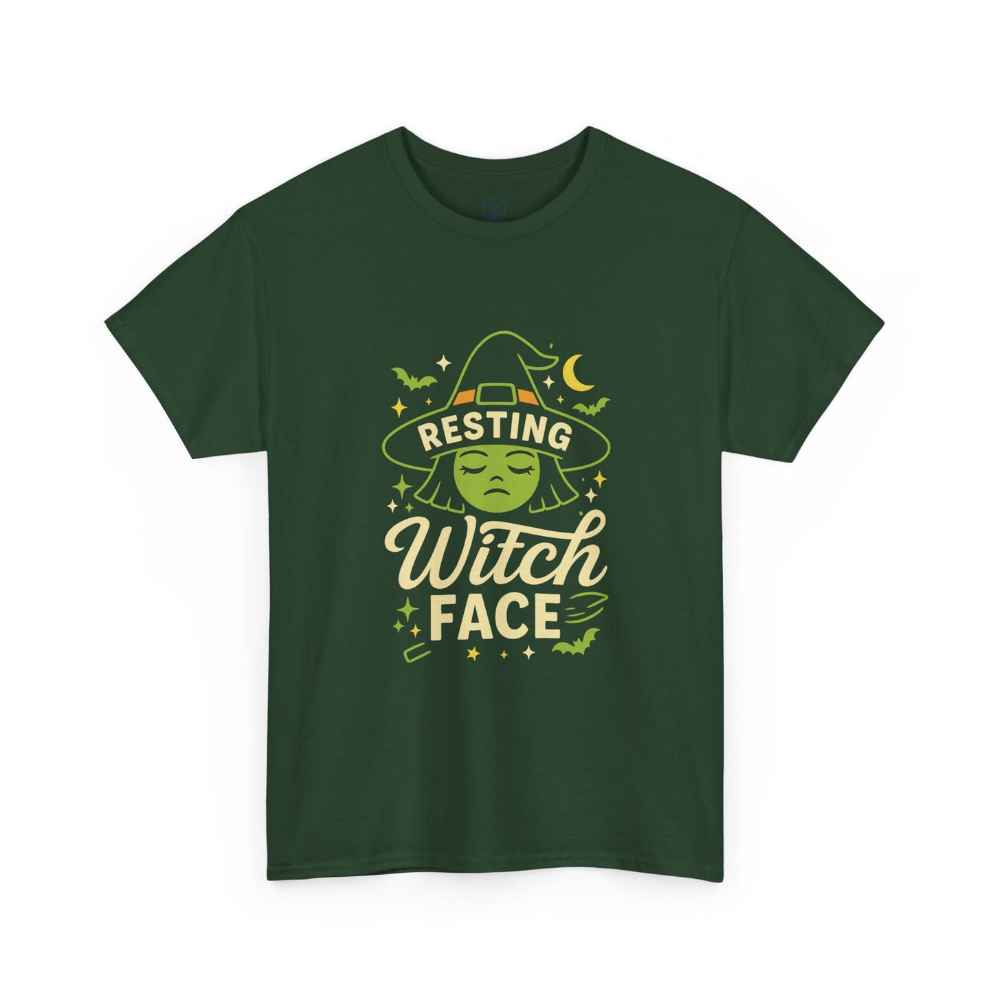 Resting Witch Face Unisex Cotton Tee, Halloween T-Shirt, Witchy Shirt, Gift for Her, Spooky Apparel, Casual Fall Wear