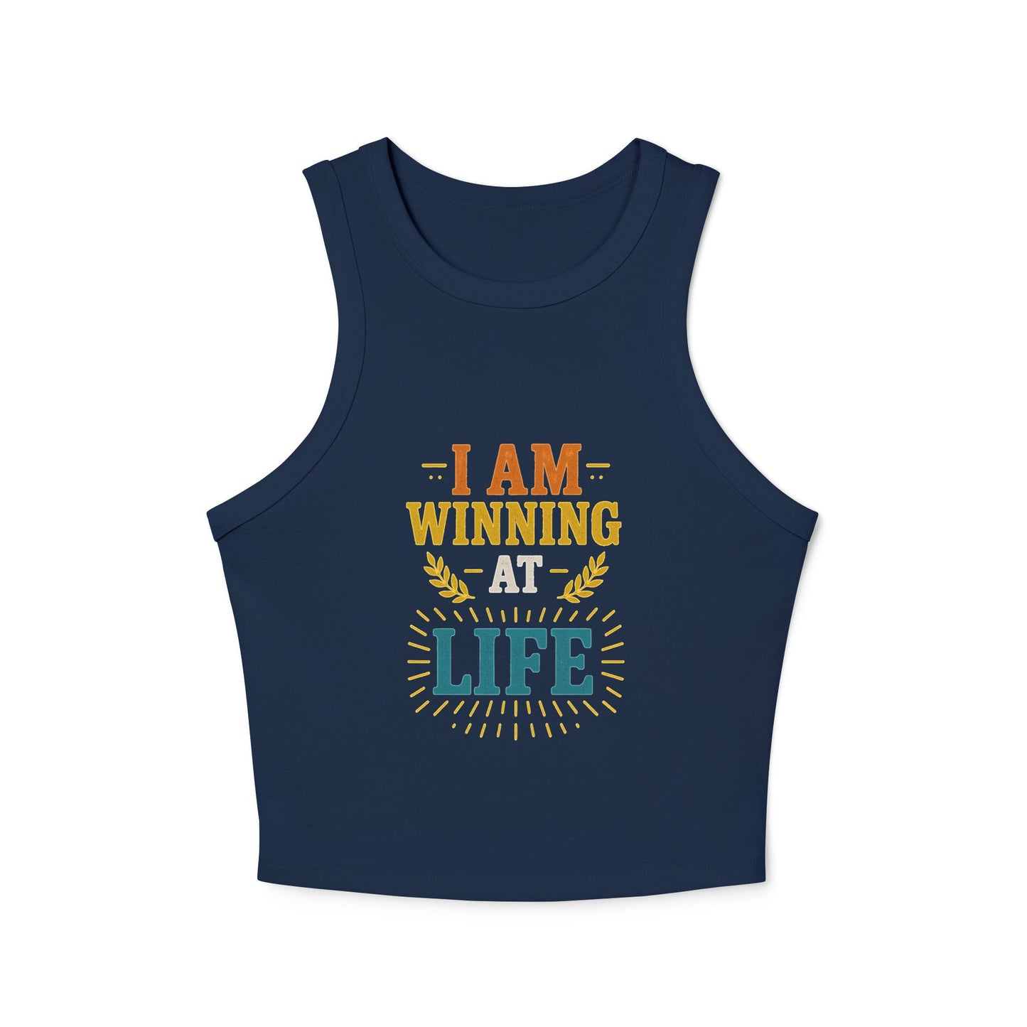 Motivational Tank Top, Women's Racer Tank, Winning at Life Tee, Funny Gift Shirt, Casual Wear, Birthday Present Apparel