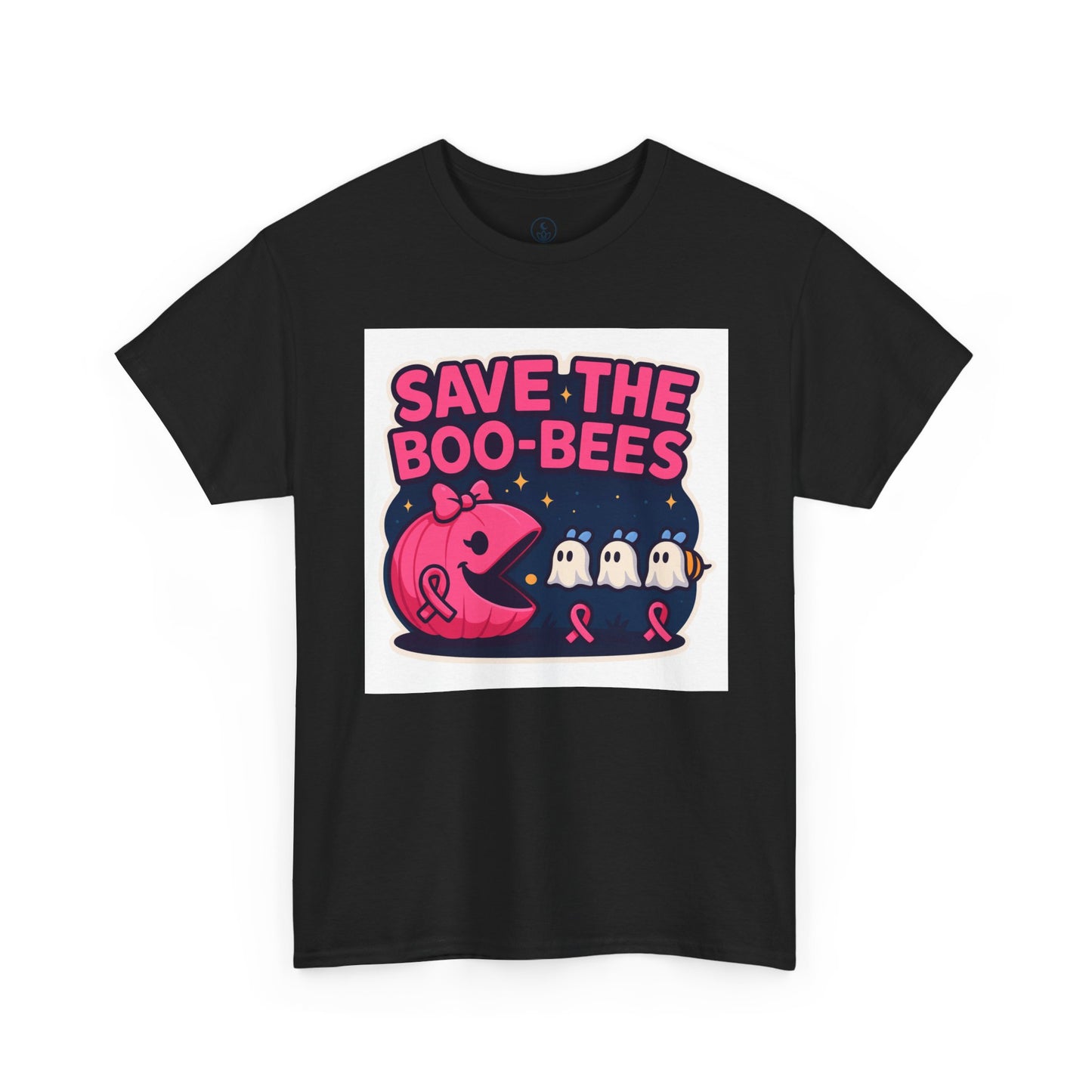 Breast Cancer Awareness Tee, Save the Boo-Bees Shirt, Unisex Cotton T-Shirt, Funny Awareness Gift, Pink Ribbon Apparel, Halloween Humor Tee