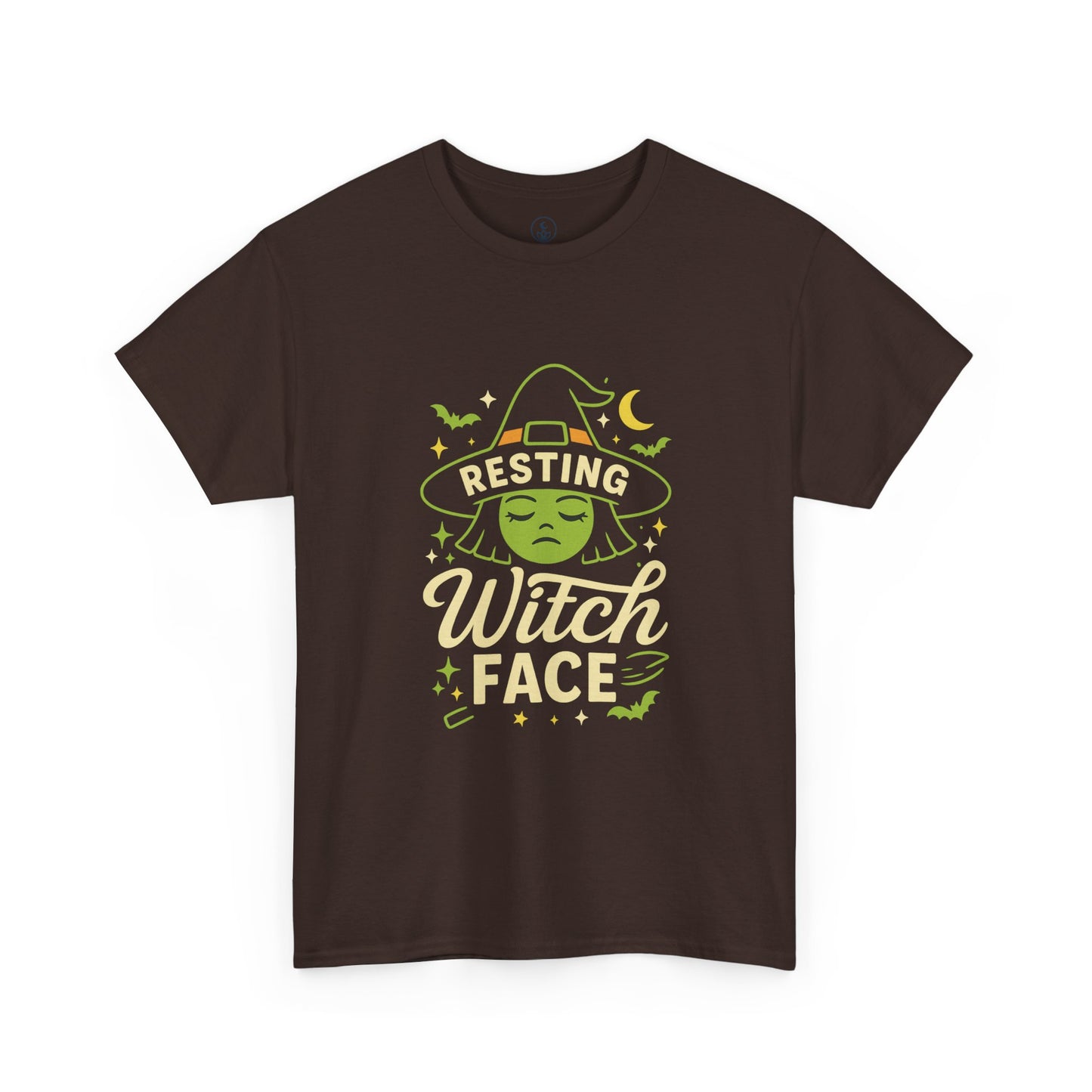Resting Witch Face Unisex Cotton Tee, Halloween T-Shirt, Witchy Shirt, Gift for Her, Spooky Apparel, Casual Fall Wear