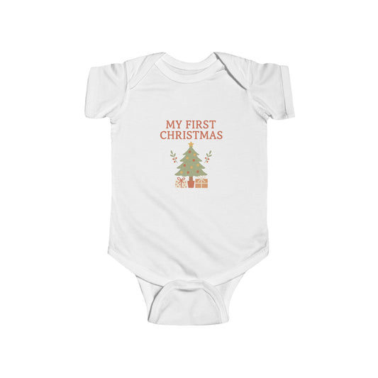 My First Christmas Bodysuit, Personalized Infant Outfit, Baby Shower Gift, Holiday Baby Clothes, New Parent Keepsake