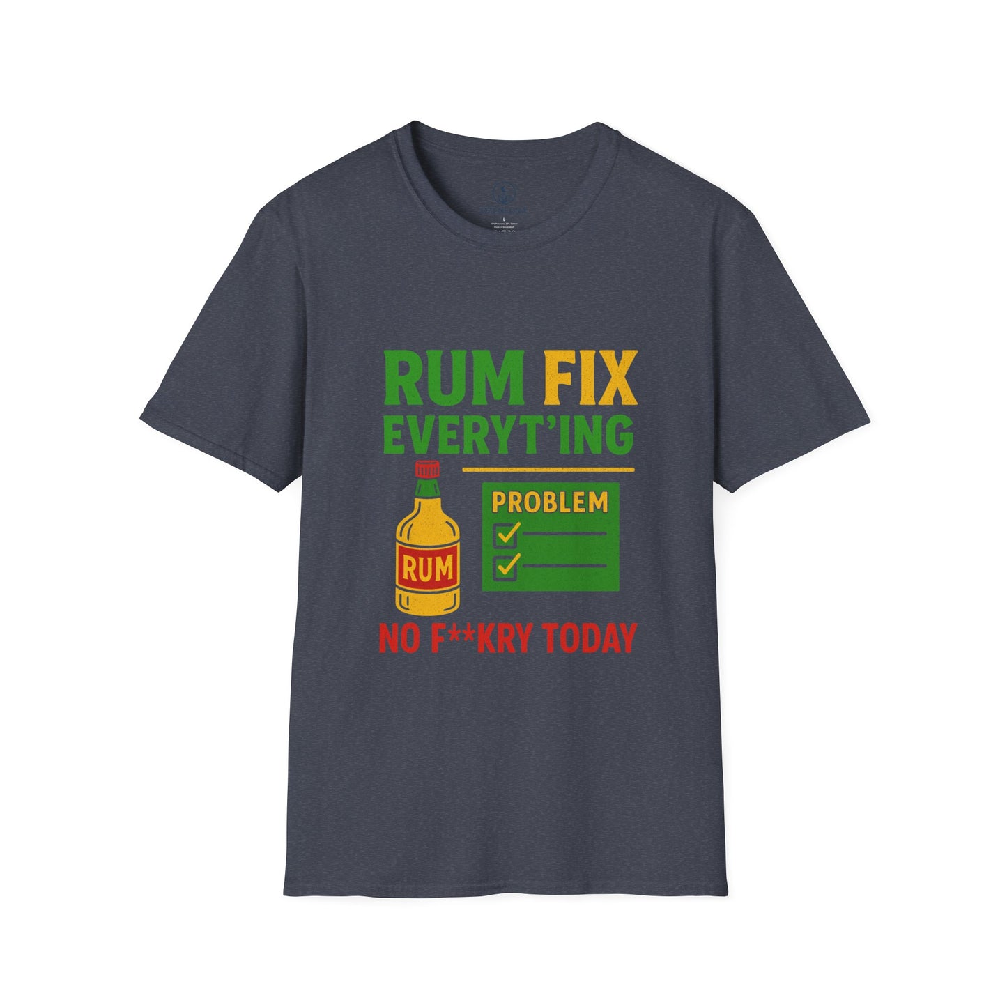 Humorous Rum Fix T-Shirt, Funny Gift for Friends, Tropical Party Tee, Casual Summer Wear, Beach Vibes