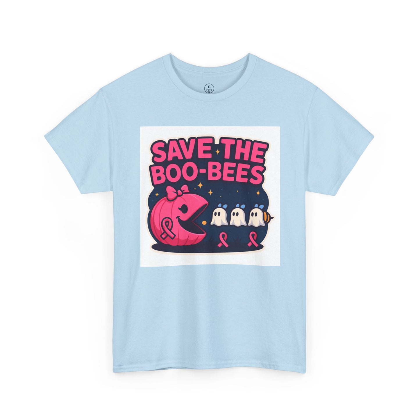 Breast Cancer Awareness Tee, Save the Boo-Bees Shirt, Unisex Cotton T-Shirt, Funny Awareness Gift, Pink Ribbon Apparel, Halloween Humor Tee