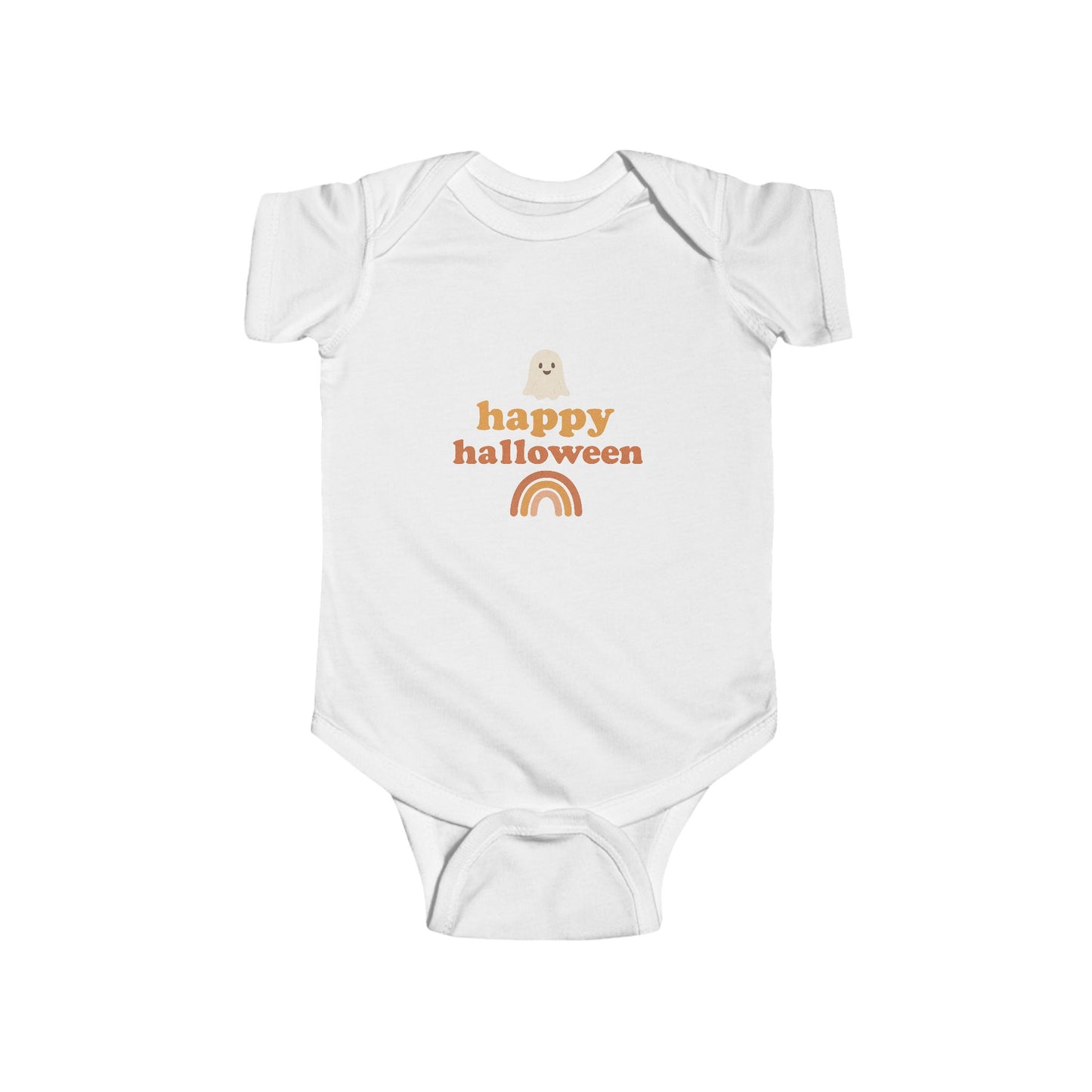 Happy Halloween Infant Bodysuit, Cute Baby Halloween Outfit, Newborn Halloween Costume, Toddler Ghost Apparel, Seasonal Baby Wear