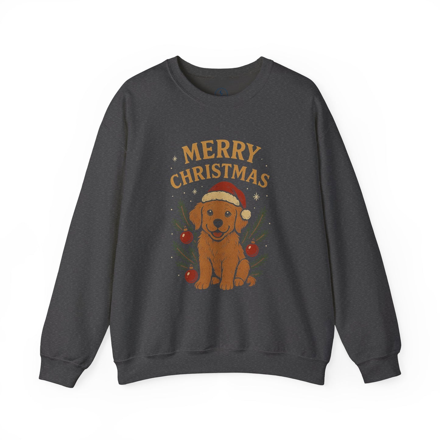 Christmas Puppy Sweatshirt - "Merry Christmas" Dog Holiday Crewneck