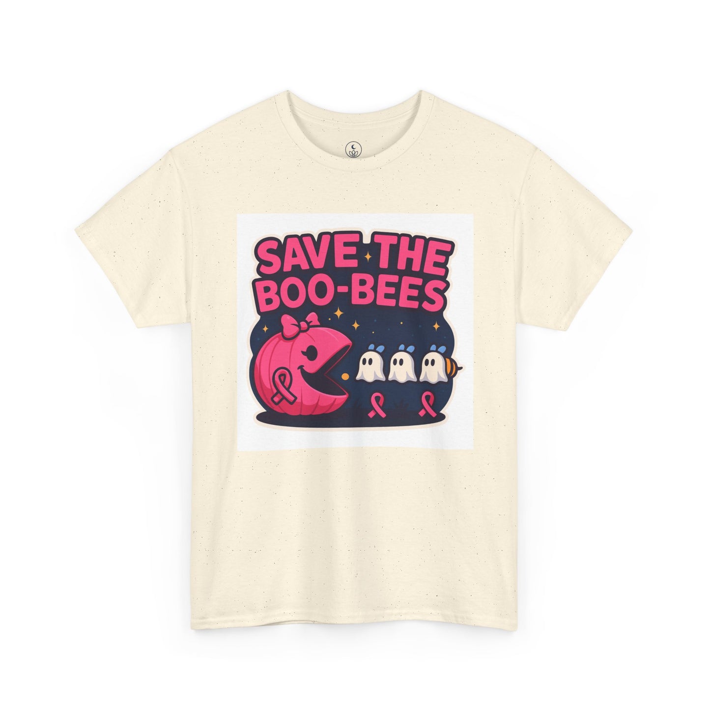 Breast Cancer Awareness Tee, Save the Boo-Bees Shirt, Unisex Cotton T-Shirt, Funny Awareness Gift, Pink Ribbon Apparel, Halloween Humor Tee