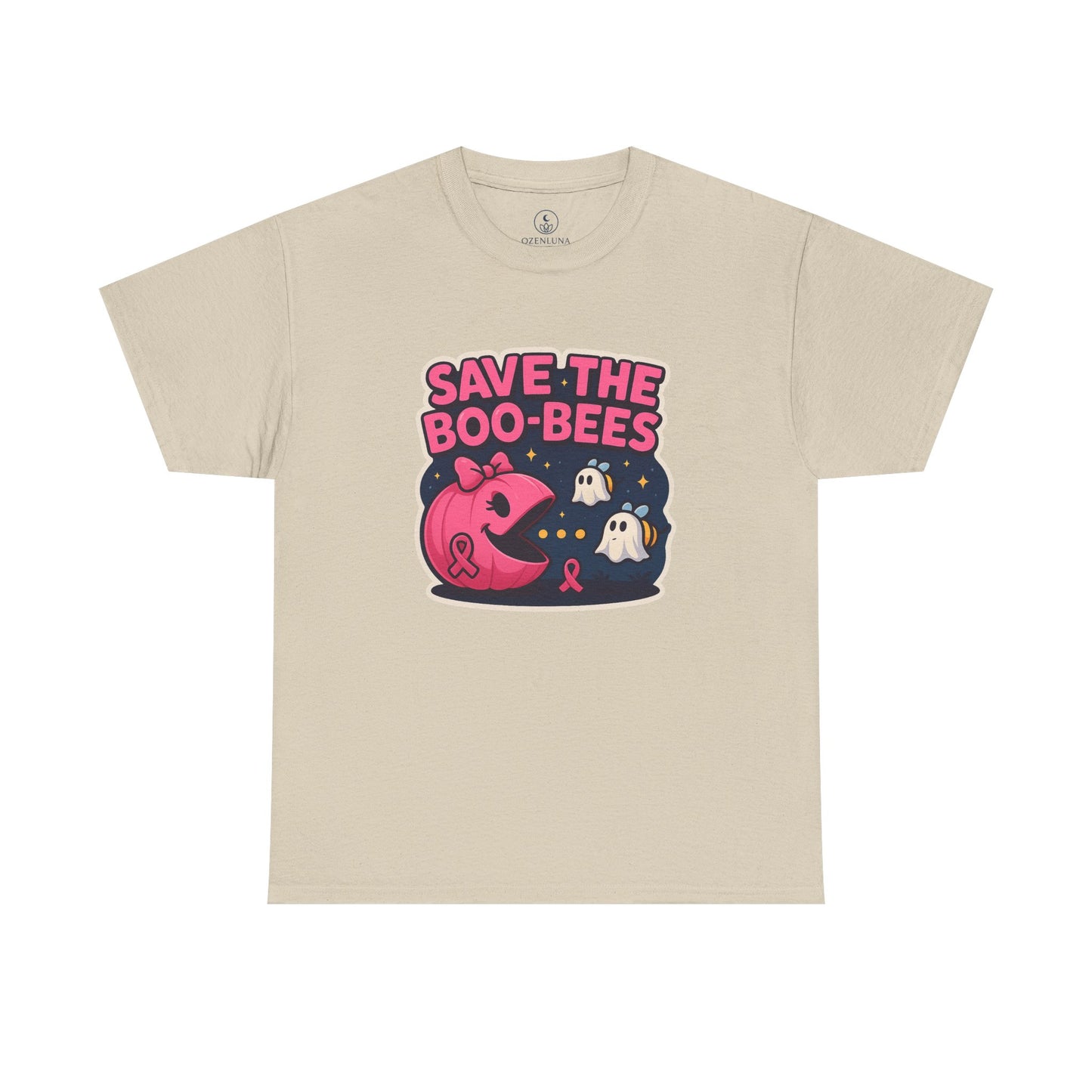 Save the Boo-Bees Unisex Tee | Breast Cancer Awareness Shirt, Halloween Apparel, Ghost Theme, Gift for Her, Support the Cause