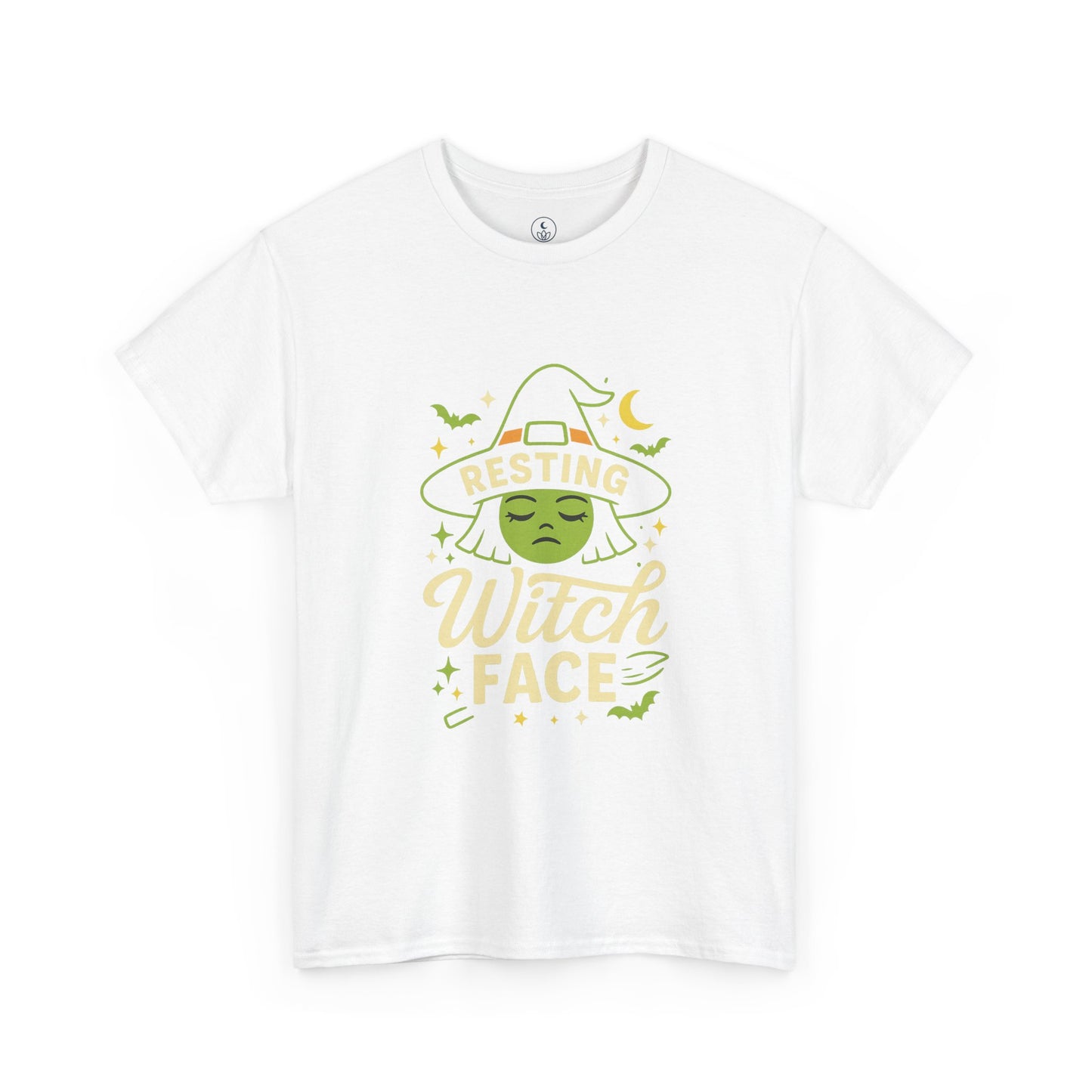 Resting Witch Face Unisex Cotton Tee, Halloween T-Shirt, Witchy Shirt, Gift for Her, Spooky Apparel, Casual Fall Wear