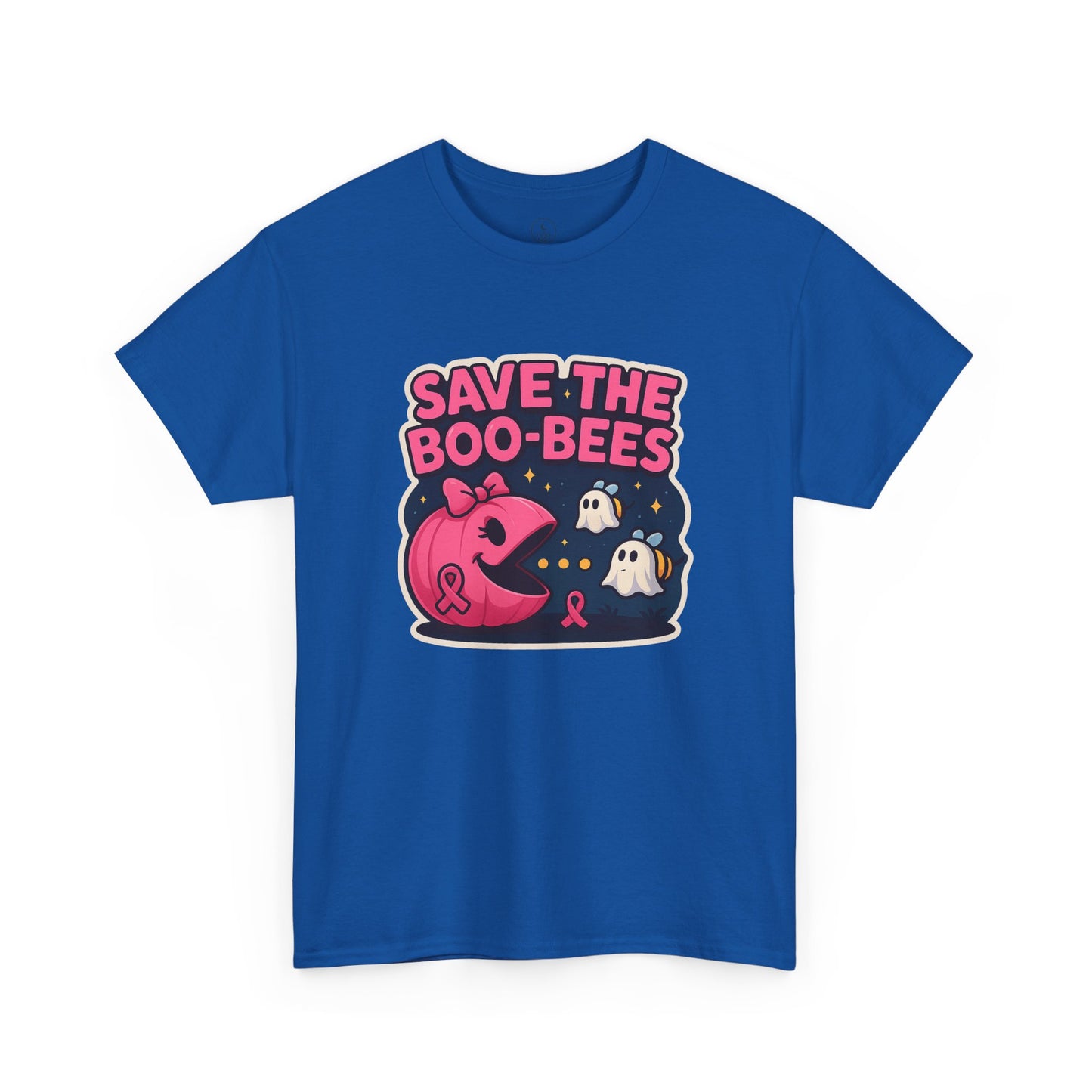Save the Boo-Bees Unisex Tee | Breast Cancer Awareness Shirt, Halloween Apparel, Ghost Theme, Gift for Her, Support the Cause