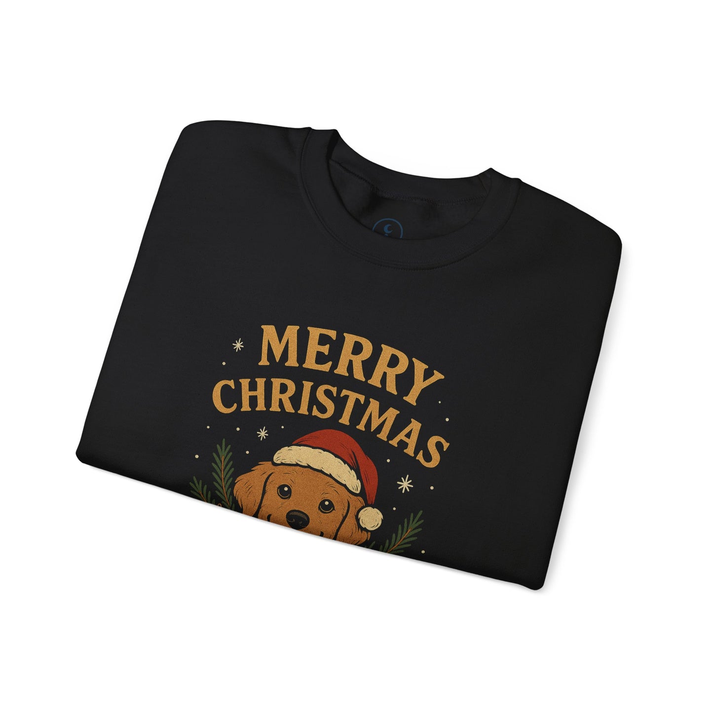 Christmas Puppy Sweatshirt - "Merry Christmas" Dog Holiday Crewneck