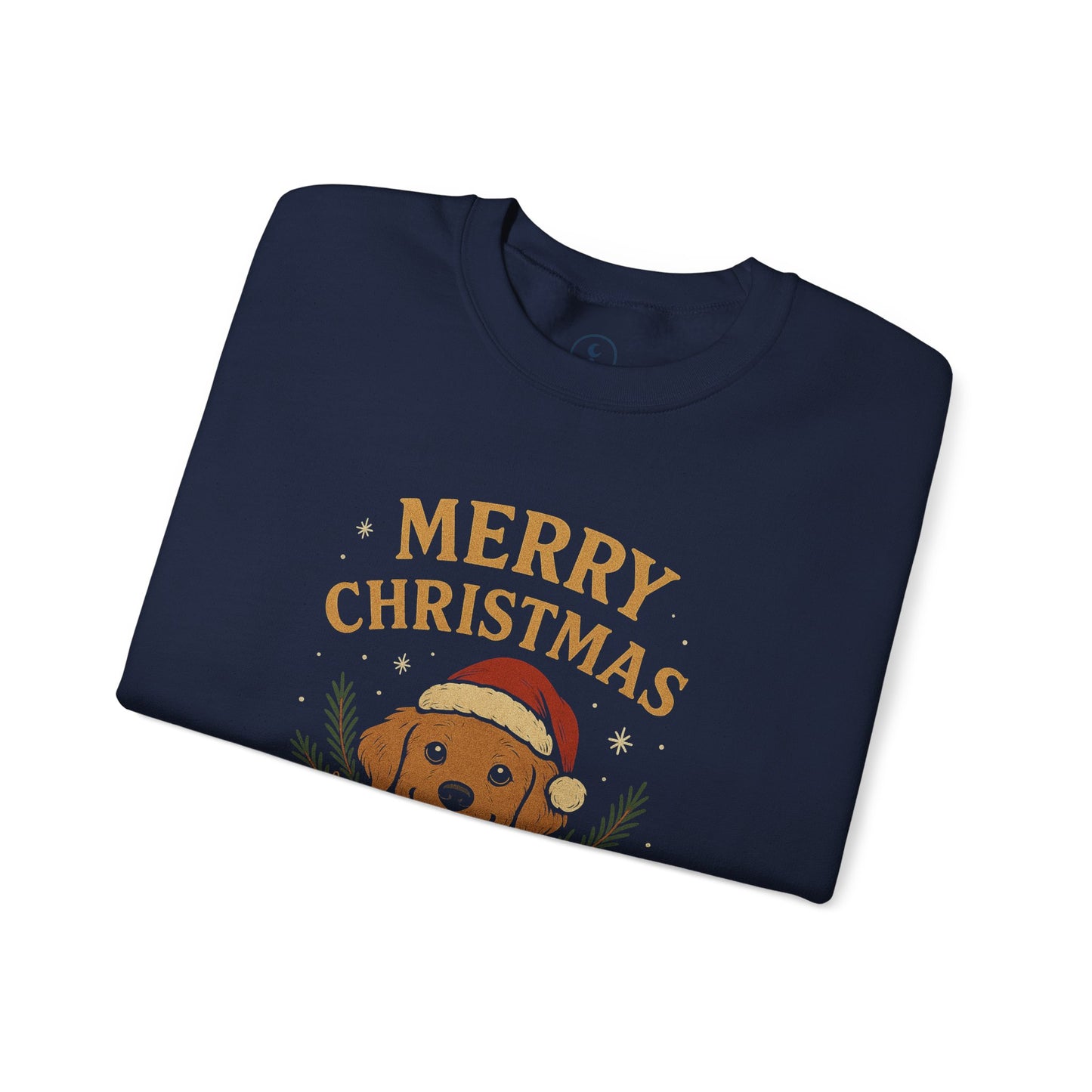 Christmas Puppy Sweatshirt - "Merry Christmas" Dog Holiday Crewneck
