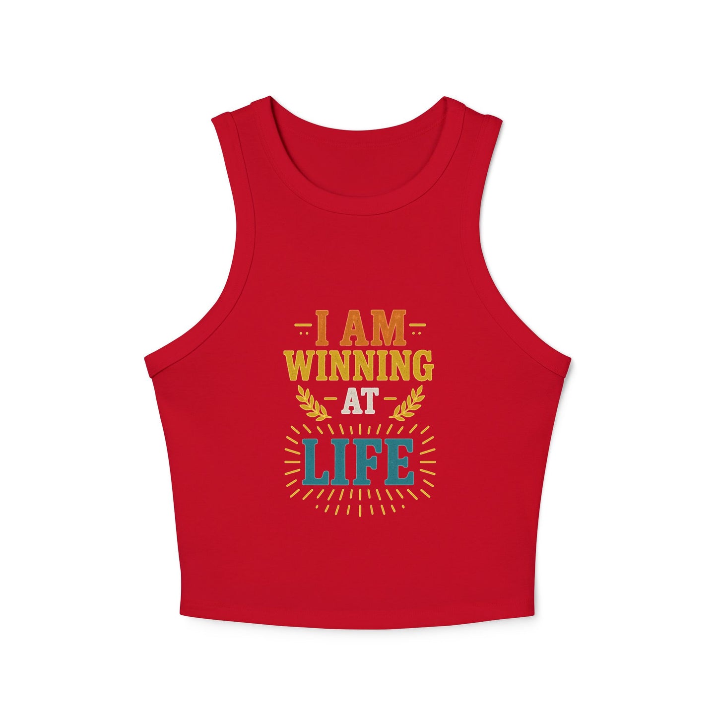 Motivational Tank Top, Women's Racer Tank, Winning at Life Tee, Funny Gift Shirt, Casual Wear, Birthday Present Apparel