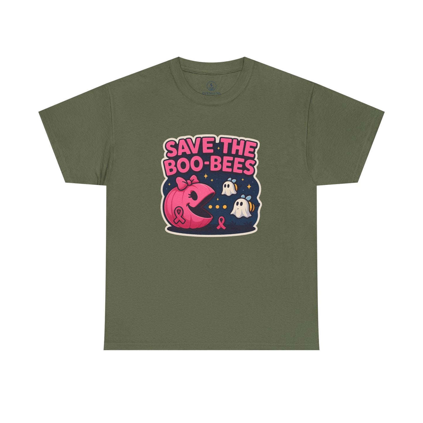 Save the Boo-Bees Unisex Tee | Breast Cancer Awareness Shirt, Halloween Apparel, Ghost Theme, Gift for Her, Support the Cause