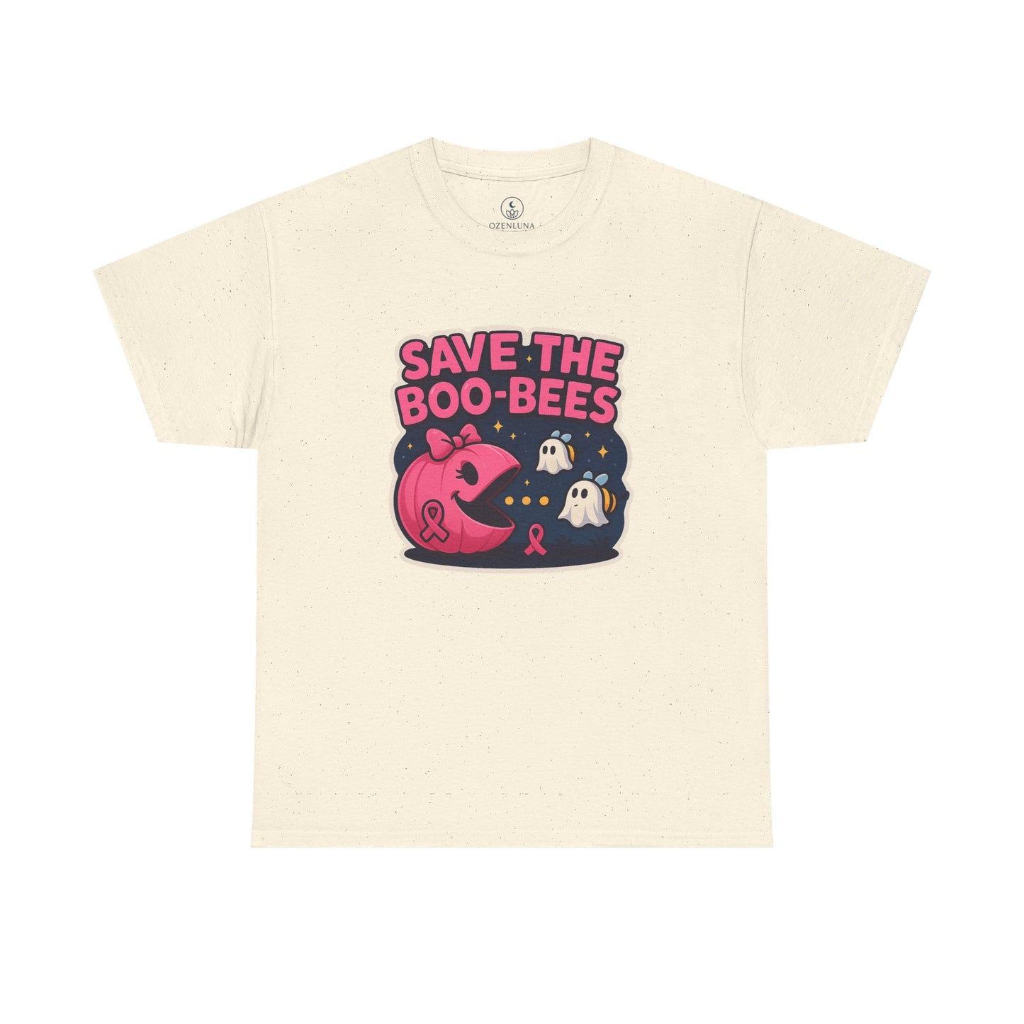 Save the Boo-Bees Unisex Tee | Breast Cancer Awareness Shirt, Halloween Apparel, Ghost Theme, Gift for Her, Support the Cause