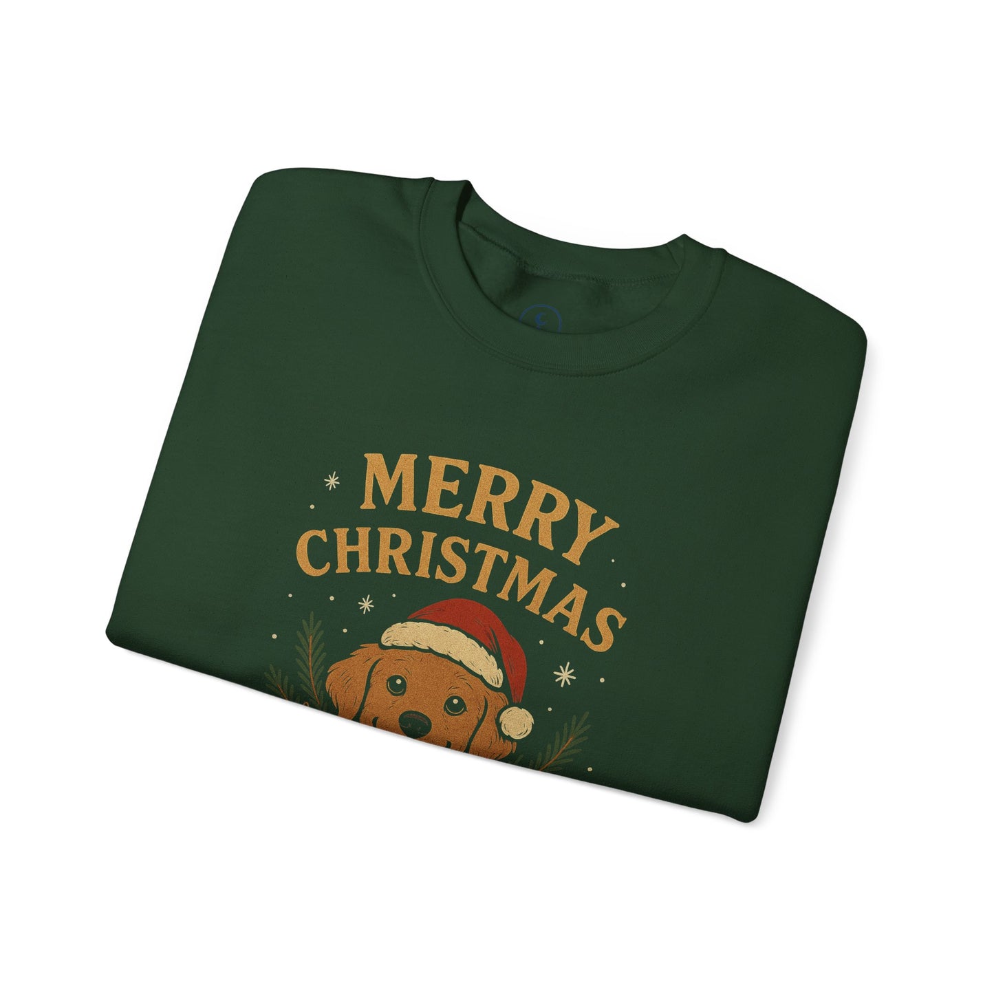 Christmas Puppy Sweatshirt - "Merry Christmas" Dog Holiday Crewneck